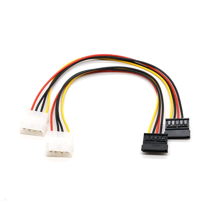 Molex 5.08 sata केबल कंप्यूटर हार्ड डिस्क केबल 18AWG 500mm